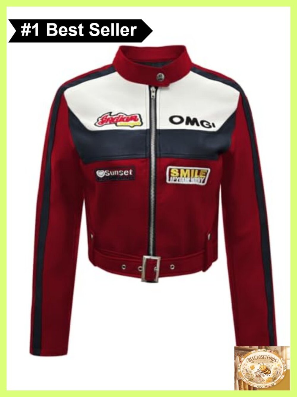 Womens Oversized Faux Leather Motorcycle Jacket Zip Front Moto Coat